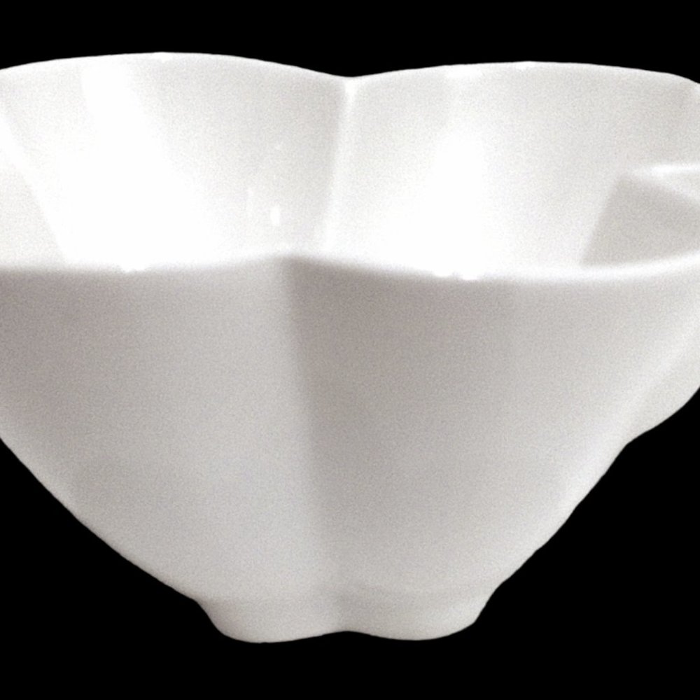 White Porcelain Hostess Bowl, American Atelier 12x10 You’re Invited Serving Bowl